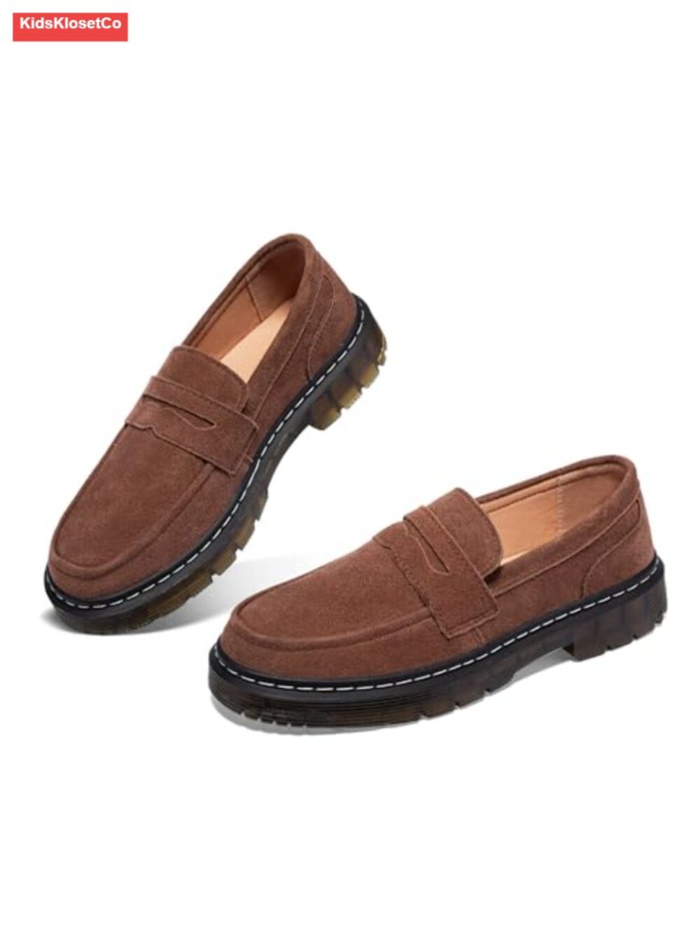 Women's Suede Penny Loafers Casual Slip-Ons Comfort Driving Mocc Flat Shoes